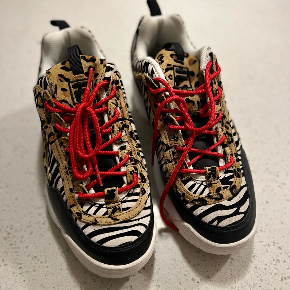 Fila Chunky Sneakers Animal Print - Barely used!
